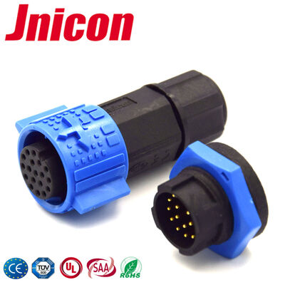 M19 بلاستيك ذكر إشارة إشارة أنثى 16Pin IP67 رابط مقاوم للماء