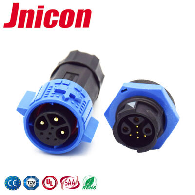 M19 3+5 Multi Pin IP67 Panel Mount Connector 15A+5A الاتصالات الدائرية للقفل