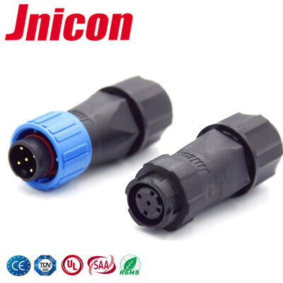 M16 IP68 10A مقاوم للماء 5 دبوس بلاستيكي PA66 300V الاتصالات الدائرية لآلات ترميز المنتجات
