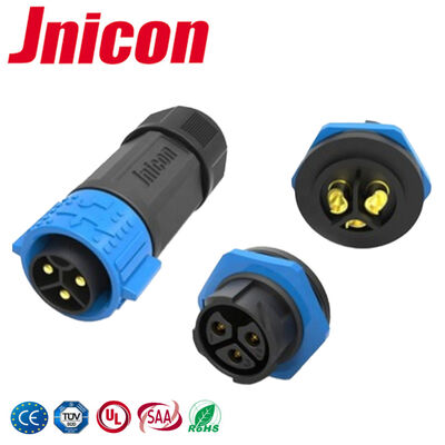50A Waterproof Bulkhead Electrical Connector 3 Pin Plastic Circular For Outdoor Electronics