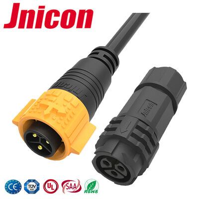 موصل ذكر أنثى IP68 3 سن 20 أمبير ODM Push Lock Power 12AWG Max Connector