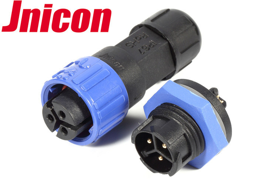 الصمام Jnicon ماء التوصيل المقبس 10A 3 دبوس دفع لوحة قفل جبل