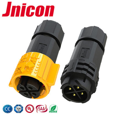 20A 300V M19 DC رابط مضاد للماء قفل الدفع IP67 رابط مضاد للماء