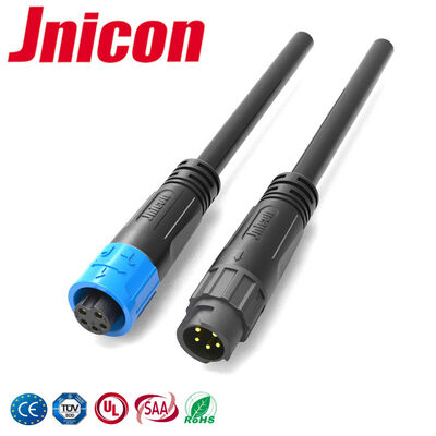 PA66 وصلات كابلات الدفع والسحب M12 5 Pin 10A لأضواء النمو
