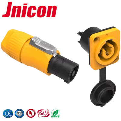 Jnicon 20A ربط كهربائي مضاد للماء IP65 Powercon بلاستيكي منفذ مضاد للماء